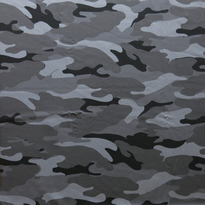 Stretch Woven Shades of Grey Camo Boardshort Fabric
