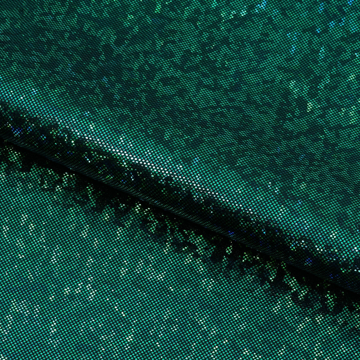 Shattered Glass Foiled Spandex Nylon Spandex Fabric - 4-Way Stretch, Holographic Shattered Glass Foil, 54" Width, 208 GSM (1 Yard)