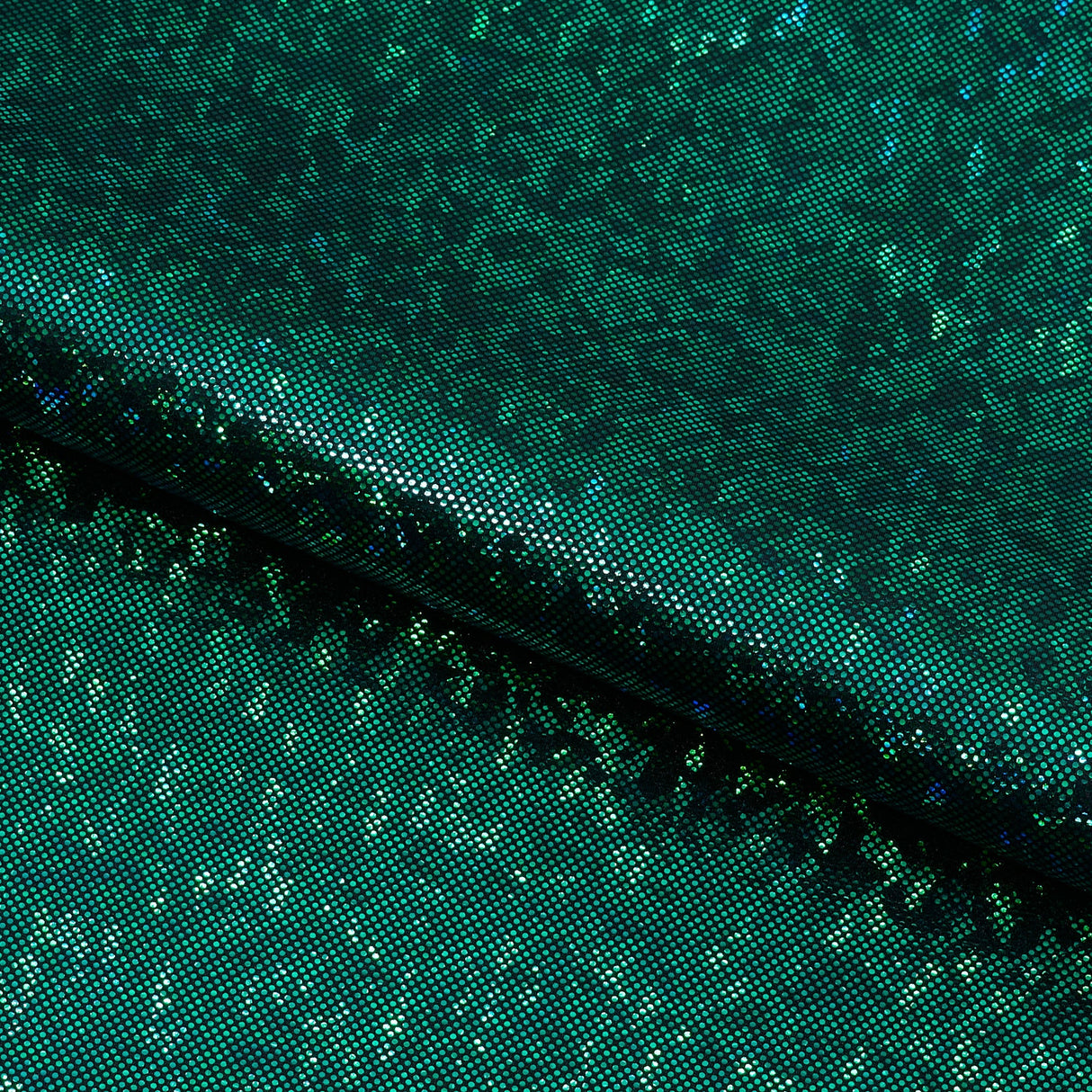 Shattered Glass Foiled Spandex Fabric - Holographic Shattered Glass Foil, 54" Width (1 Yard)