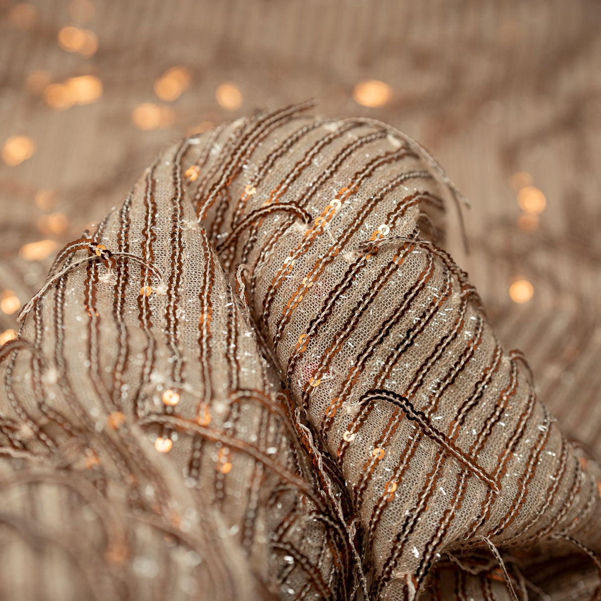 Sequin Mesh Polyester Fabric