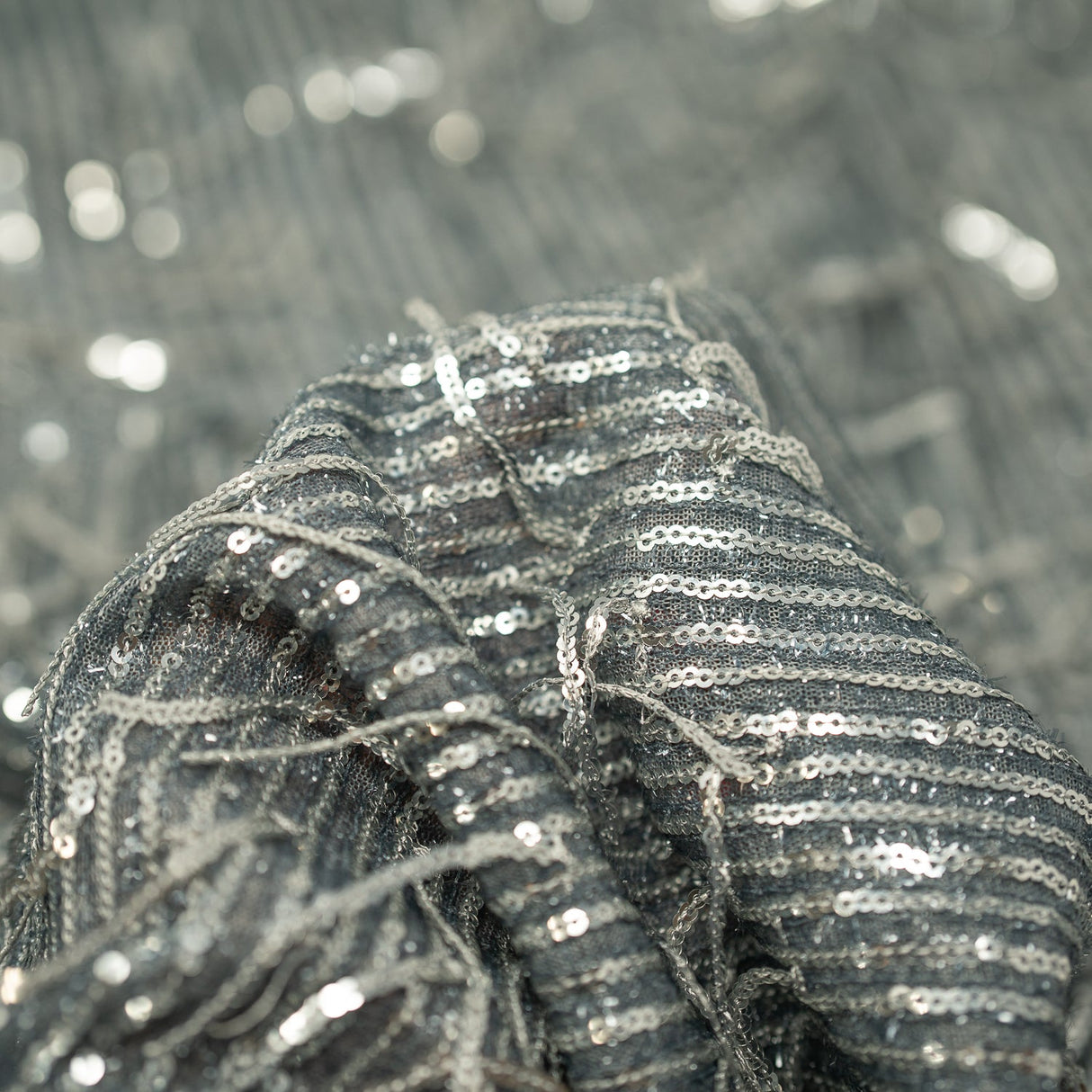 Sequin Mesh Polyester Fabric