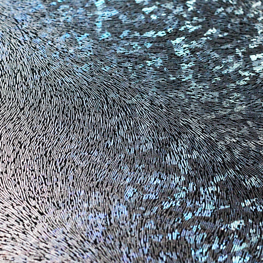 Plume Dust Holo Nylon Spandex Fabric - Multicolor Hologram Plume, 58/60" Width (1 Yard)
