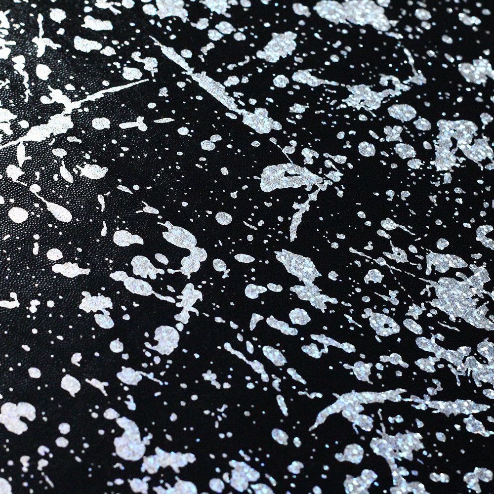 Splash Holo Nylon Spandex Fabric - Assorted Colors, Paint Splatter Hologram, 58/60" Width (1 Yard)