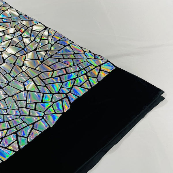 Stretch Velvet Metallic Foil Fabric
