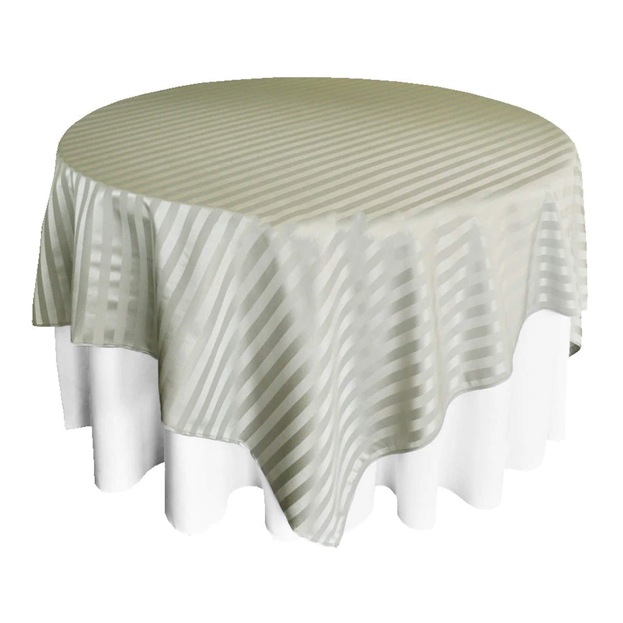 Square Striped Jacquard Table Overlay 240GSM Polyester