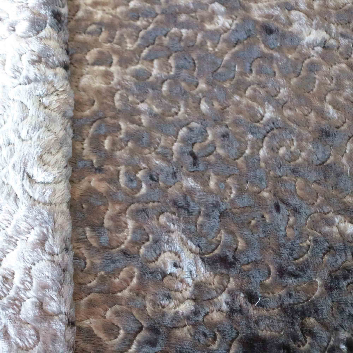 Metallic Panne Velvet Embroidered Fabric