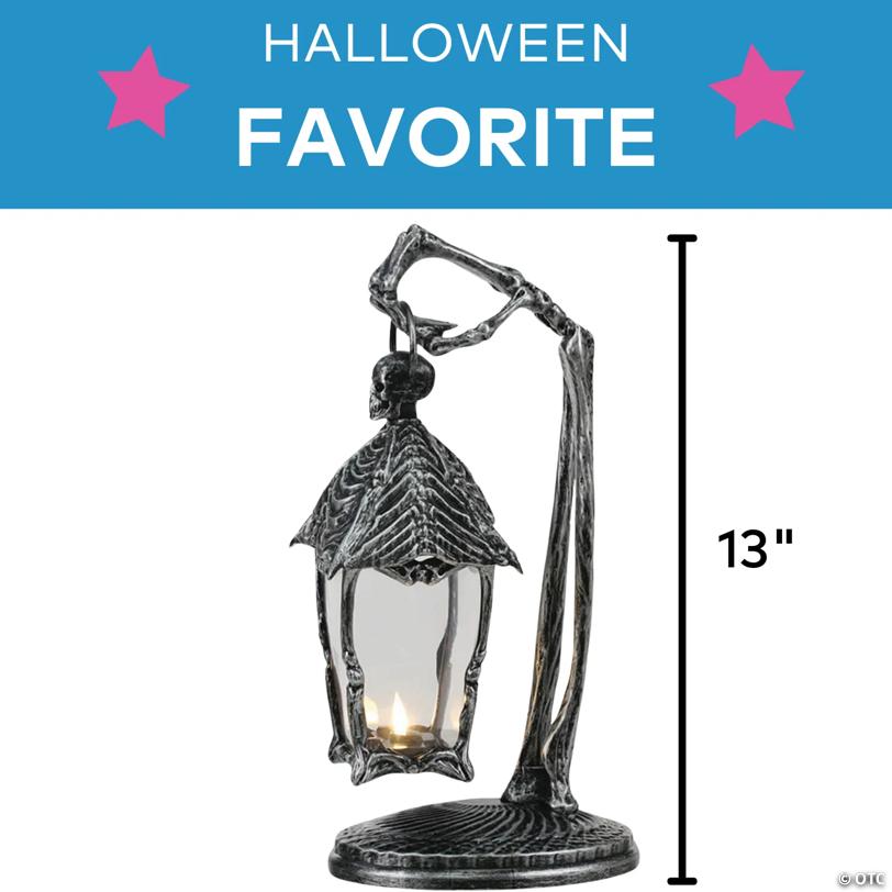 Skeleton Crew Hanging Lantern Plastic Halloween Decoration