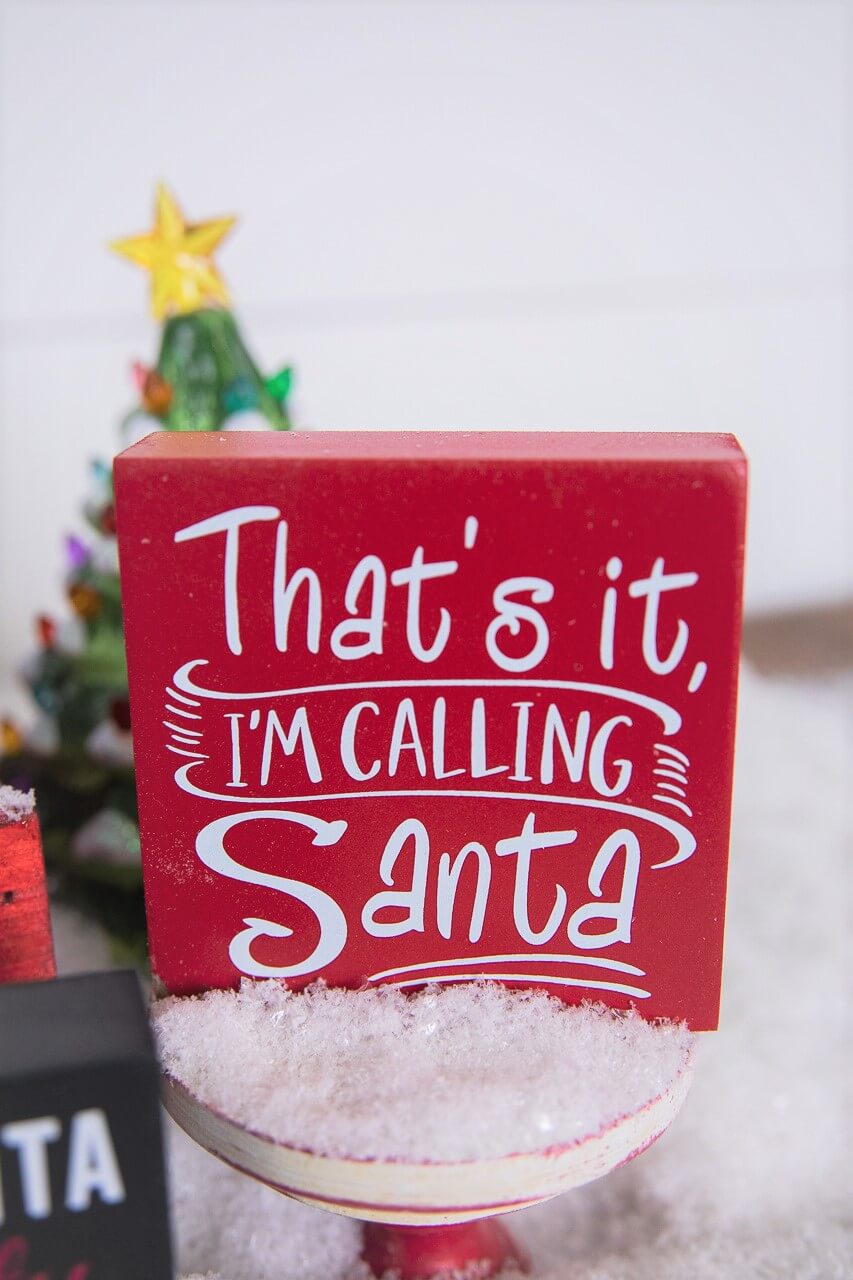 4” Wood Holiday Sign