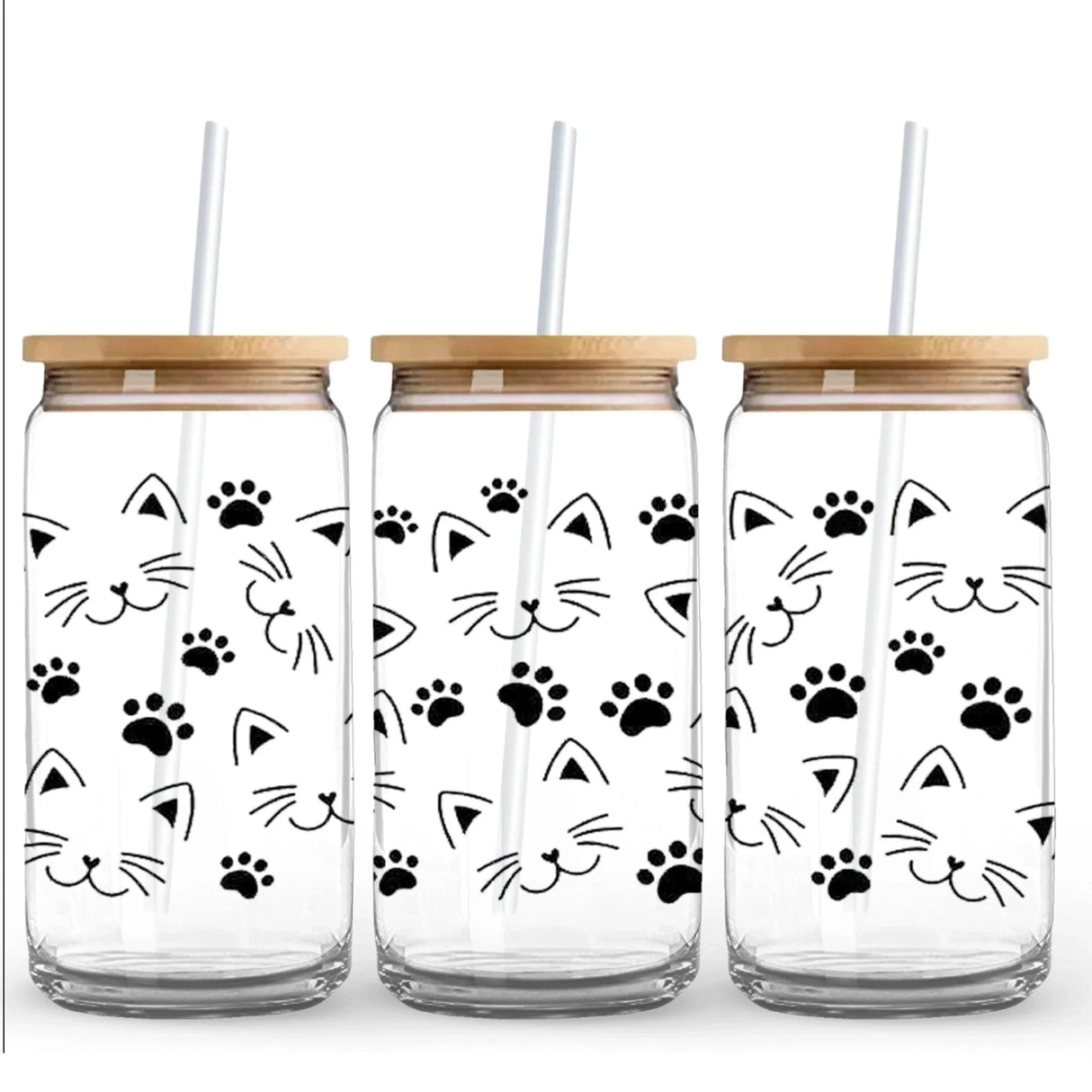 UV DTF Wrap - Smiling Kitty Paws (9.7" x 4.3")