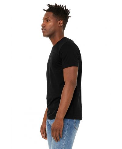 Bella Canvas 3001CVC CVC Fabric - Solid Black Blend, Heathered, Short Sleeve, Crew Neck (1 Piece)