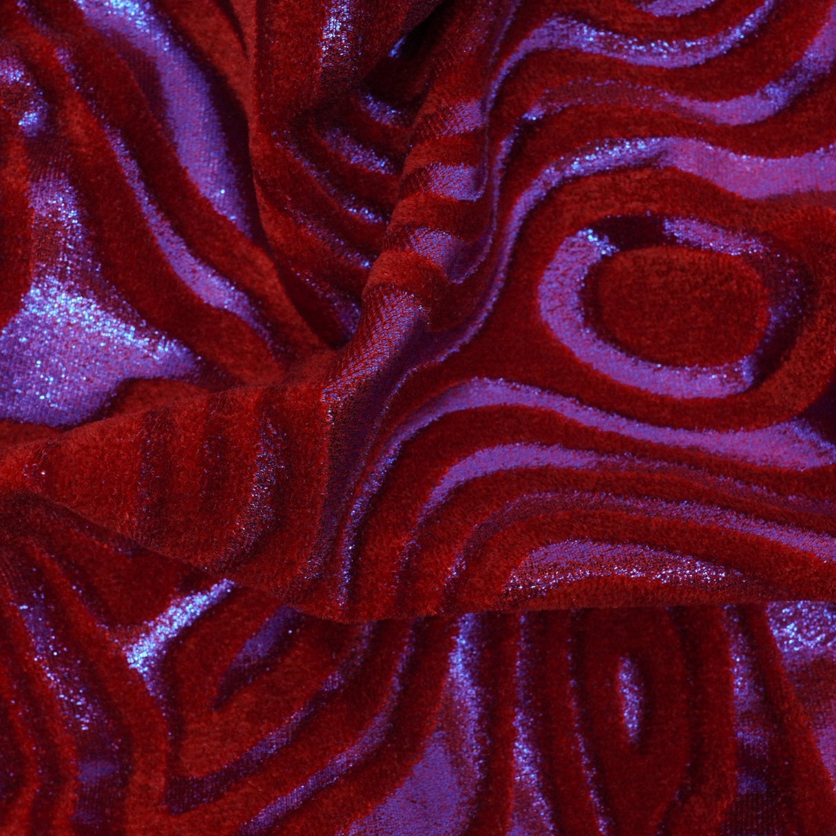 Foiled Stretch Velvet Sonic Swirl