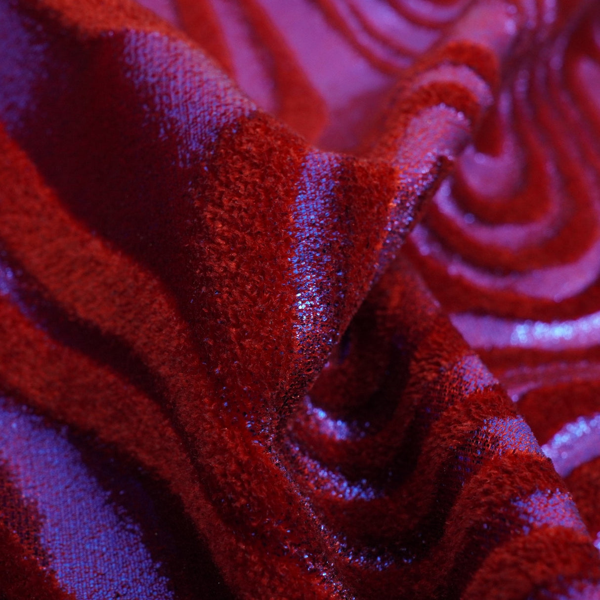 Foiled Stretch Velvet Sonic Swirl