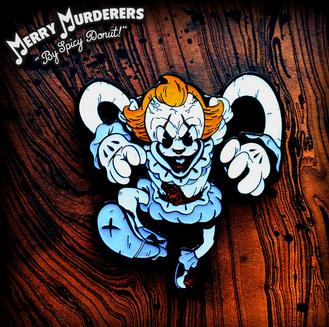 The Dancing Clown of Derry - With Glitter Blood - Enamel Pin