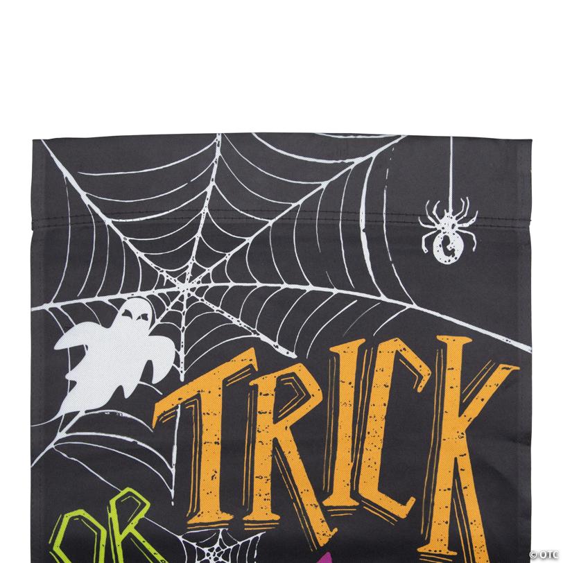 Spider Webs and Ghosts Trick or Treat Outdoor Garden Flag 28" x 40"