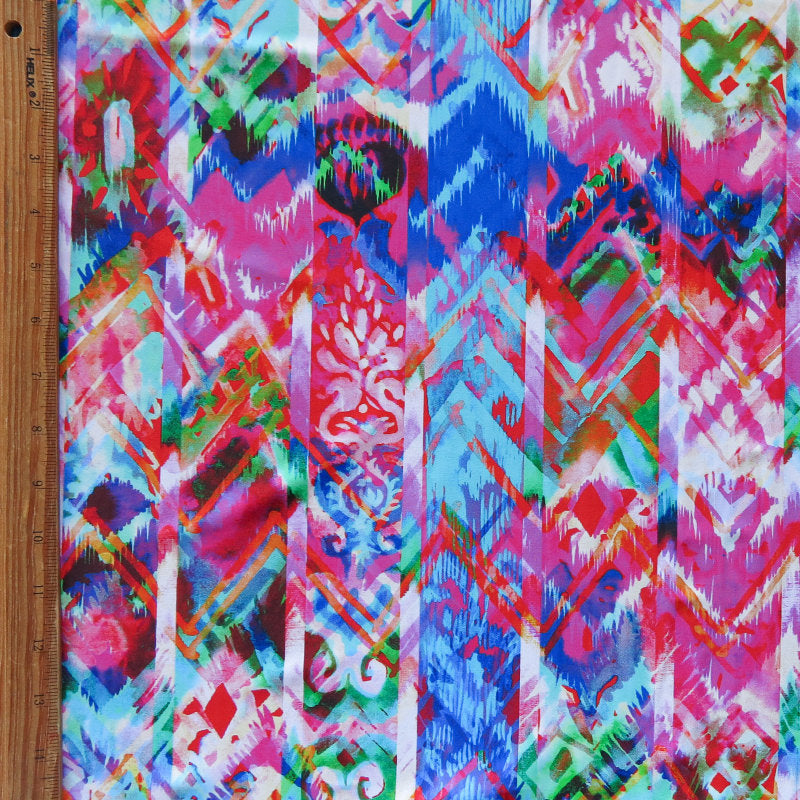 Swim Knit Nylon Spandex Abstract Print