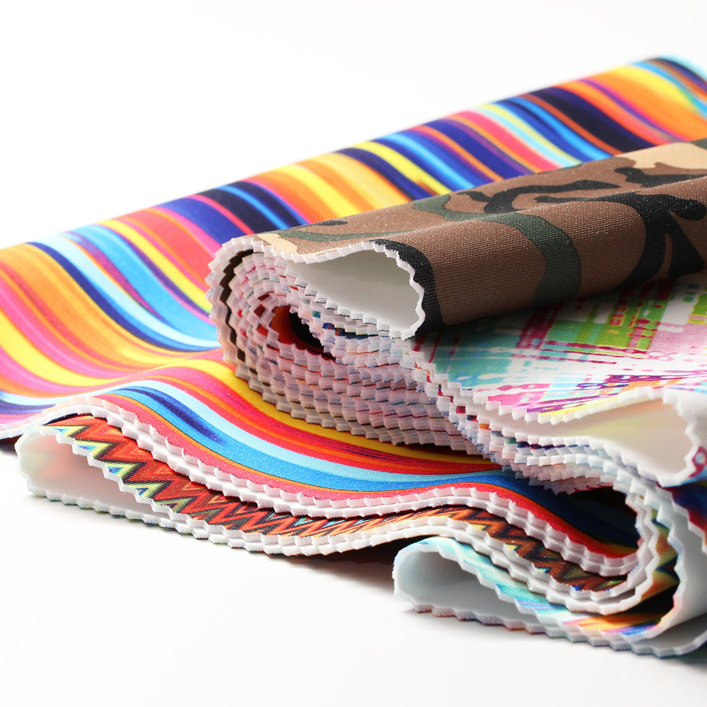 Sponge Athletic DK Prints Polyester Spandex Fabric - Assorted Camo, Tie-Dye, and Stripe Prints, 58-60" Width, 350 GSM (1 Yard)