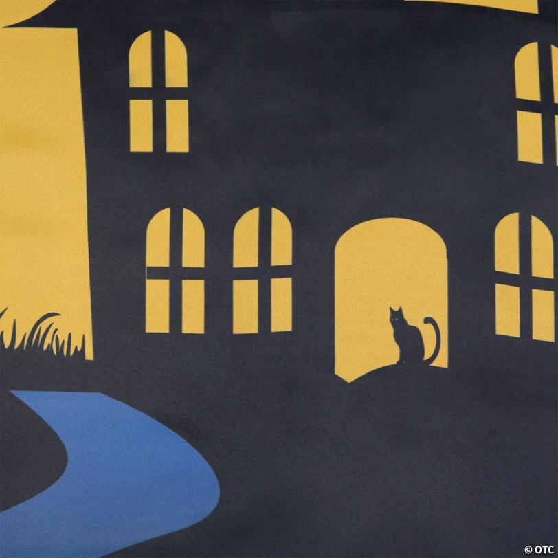 Spooky House Halloween Outdoor House Flag with Bats and Witch 28" x 40"