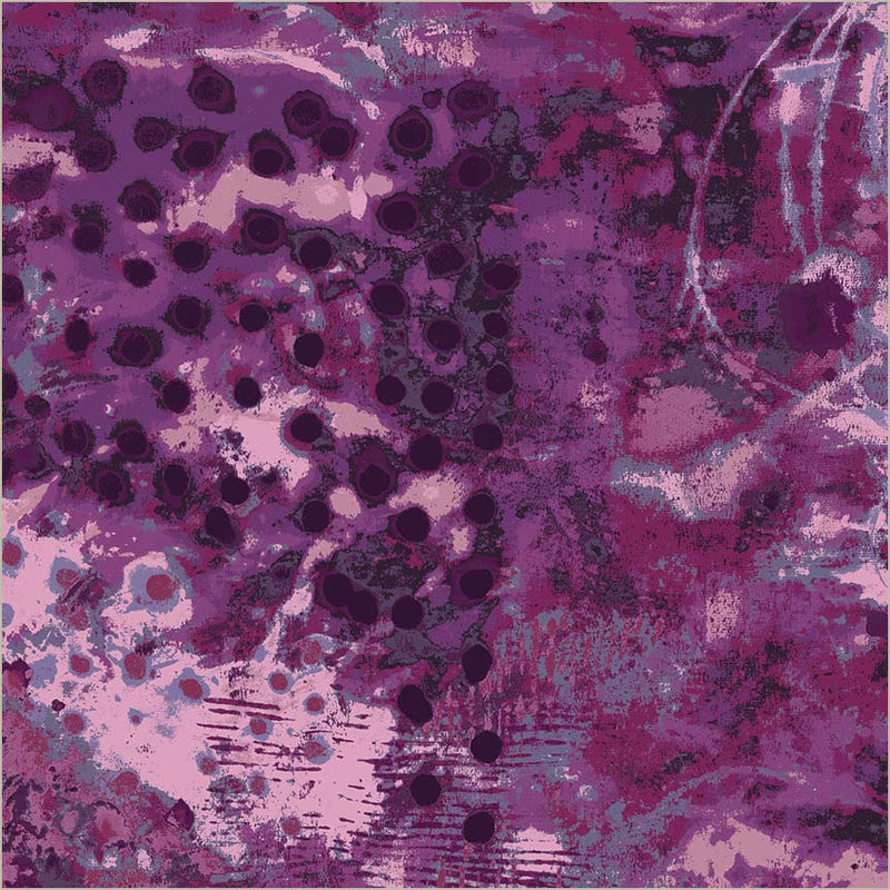 Cotton Wideback Fabric Spotted Graffiti Spring Lilac 108/109"