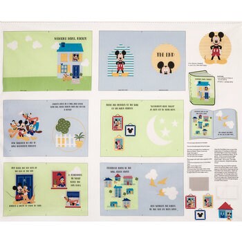 Fabric Panel Spring Creative Mickey Soft Book Cotton