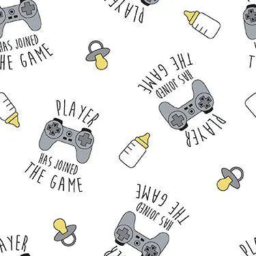 Flannel Fabric Player Has Joined the Game 100% Cotton