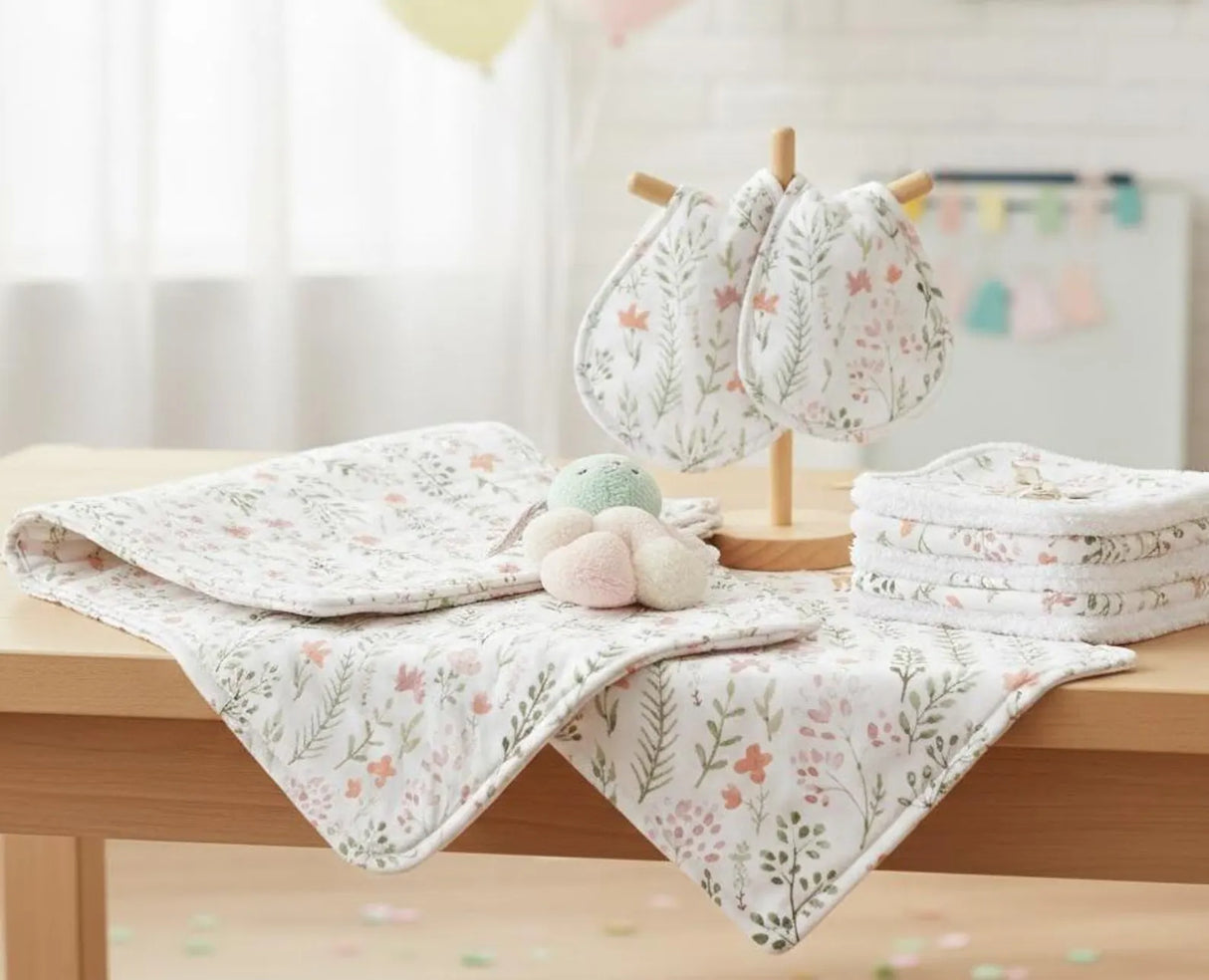 Flannel Fabric Watercolor Floral Nursery Print Springs Creative