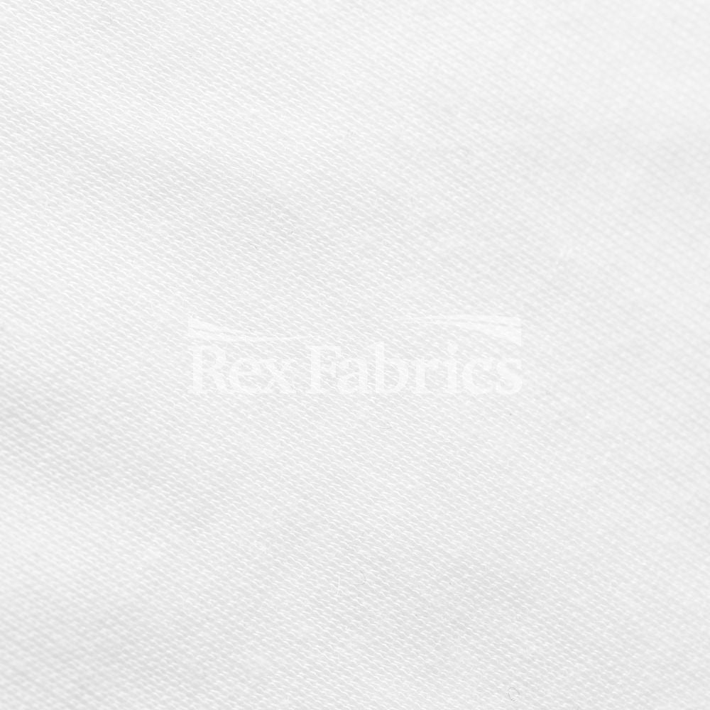Spun Poly PFP Polyester Fabric - White, Solid, 58/60" Width (1 Yard)