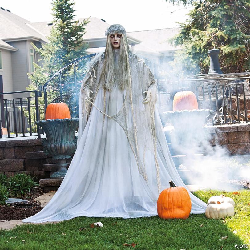 Standing Ghost Girl Halloween Decoration - 5 ft 7 in