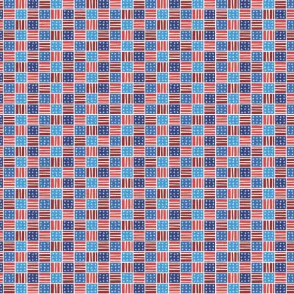 Cotton Print Star Spangled Summer Stripes And Stars Fabric 43/44"