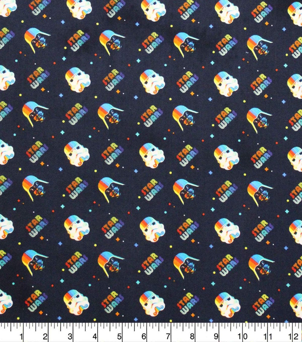Quilting Cotton Star Wars Rainbow Empire Helms Camelot