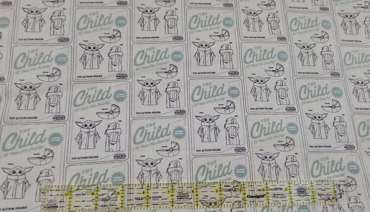 Quilting Cotton Star Wars Baby Yoda Fabric The Child