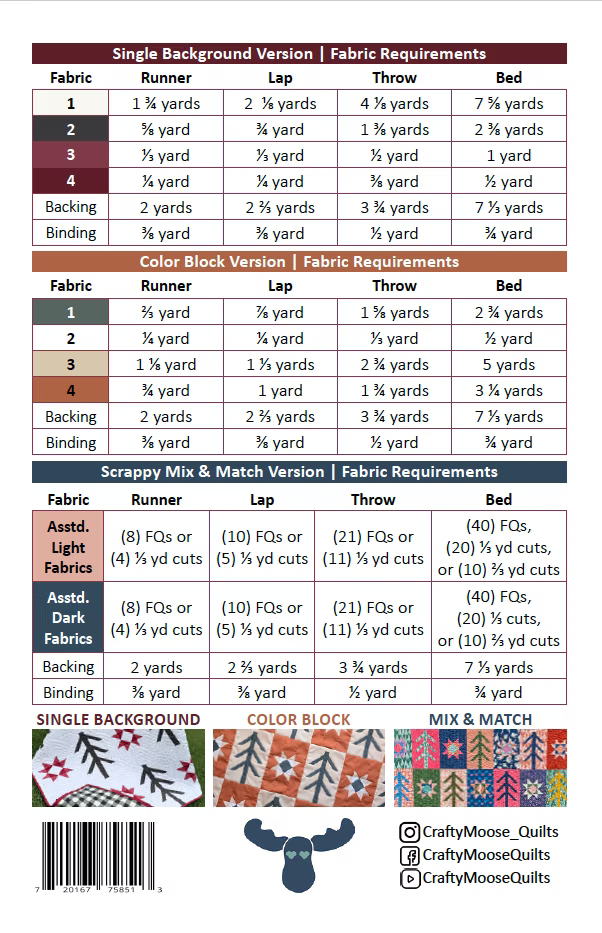 Stargrove Quilt Pattern Paper Booklet
