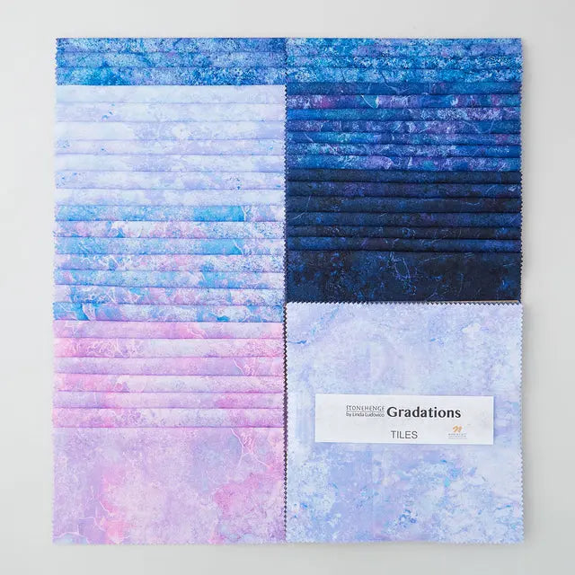 Cotton Pre-Cut Stonehenge Gradations II Twilight Tiles