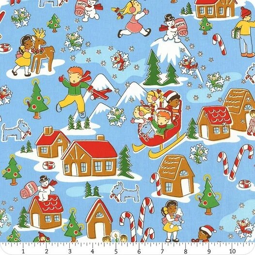 Quilting Cotton Candy Cane Lane Christmas Windham Fabrics