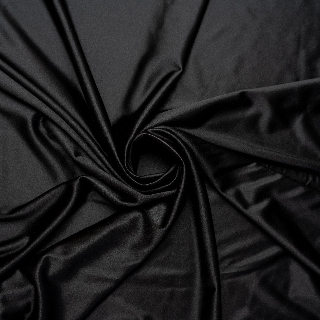 Stretch Satin Polyester Fabric - Black, Nude, 57" Width (1 Yard)