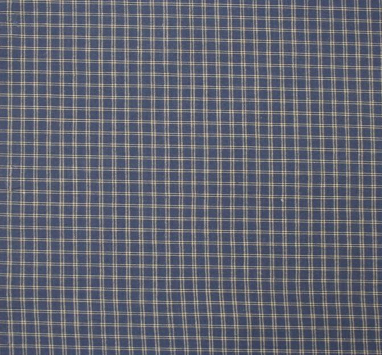 1 Yard Stretch Cotton Poplin Plaid Blue Fabric for Shirts Dresses Uniforms Sewing 44/45 Inches Width