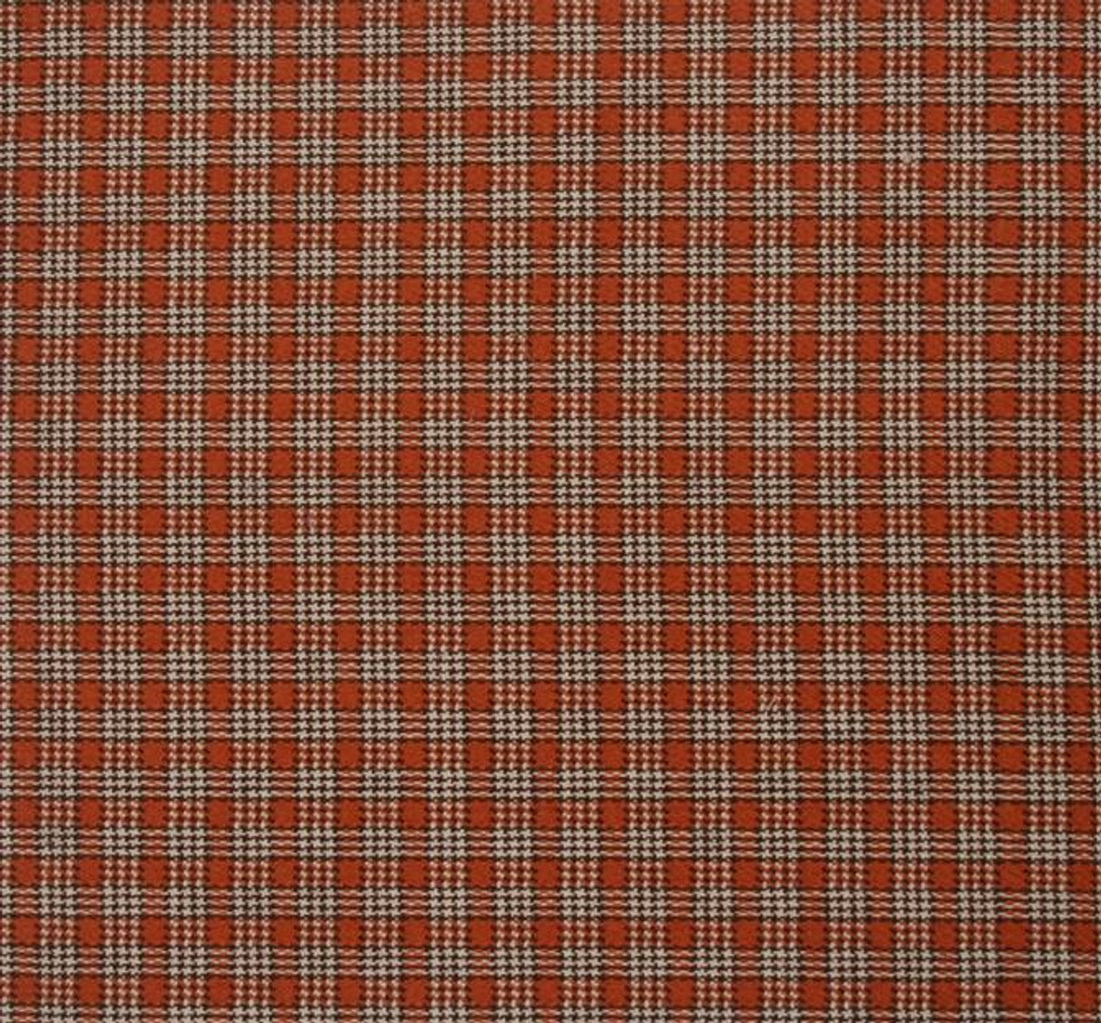 1 Yard Orange/Brown Stretch Plaid Fabric 44/45" Wide Medium Weight Apparel Material