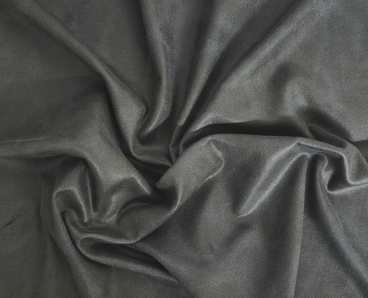 Stretchy Vegan Soft Leather Dark Gray
