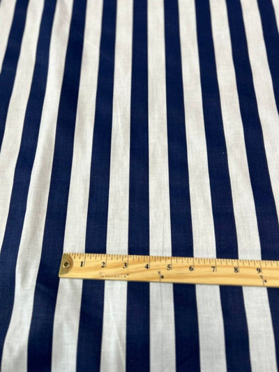 1 Yard Stripe Print Poly Cotton Fabric 1 Inch Durable Apparel Material width