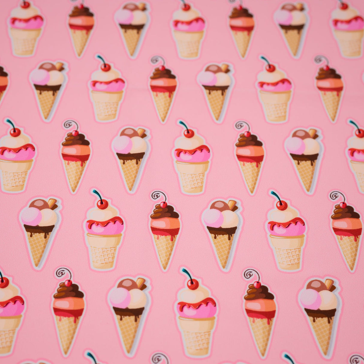 Printed Spandex Fabric Sundae Fun Day