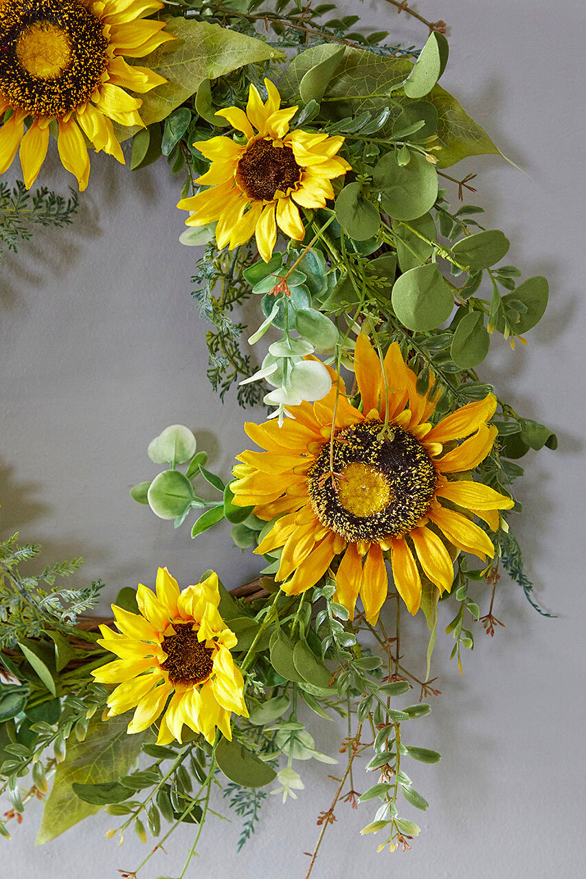 24" Sunflower Mixed Wreath