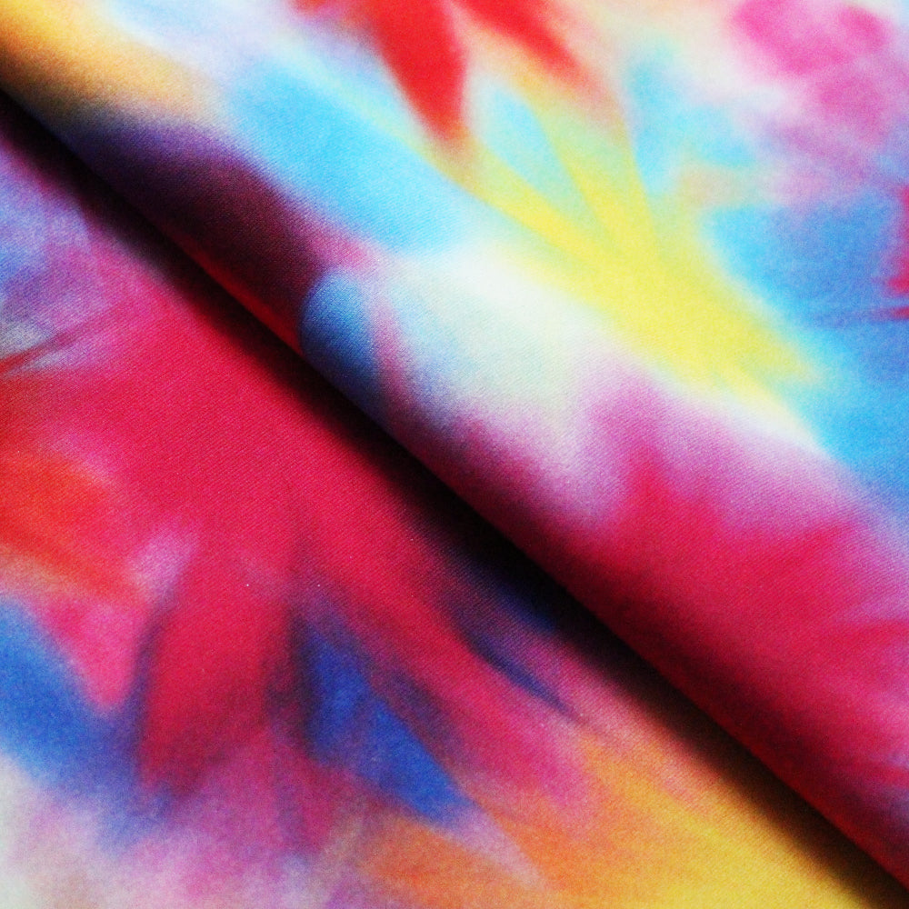 Sunray Garden Polyester Spandex Fabric - Multicolor Sunray Pattern, 58/60" Width (1 Yard)