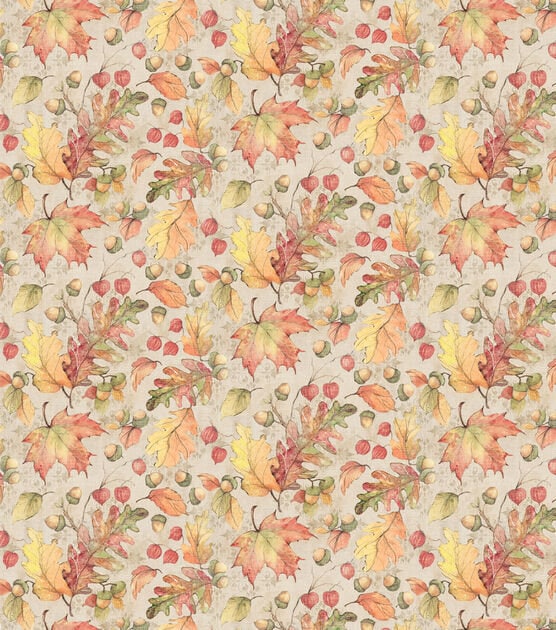 Quilting Cotton Fall Acorns by Susan Winget
