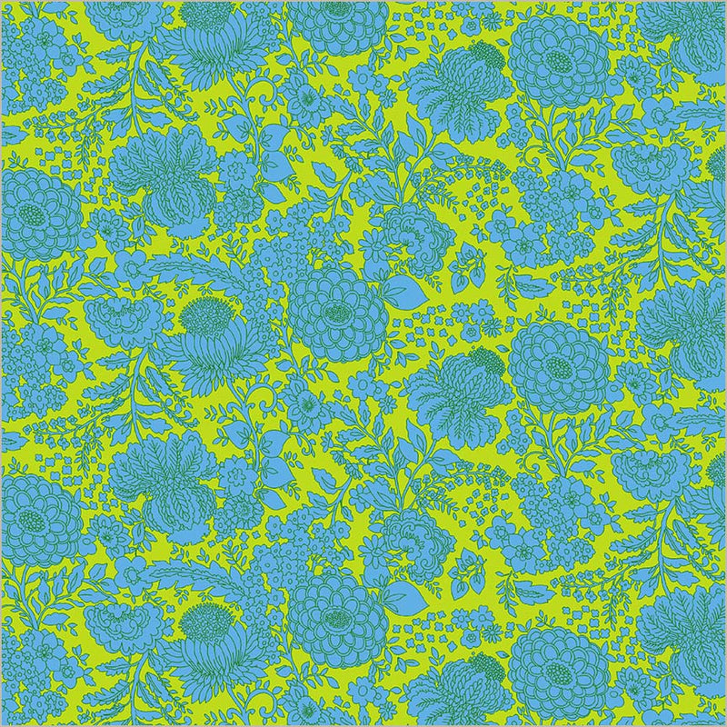 Cotton Fabric Sweet Talk Kim Turquoise 44/45"