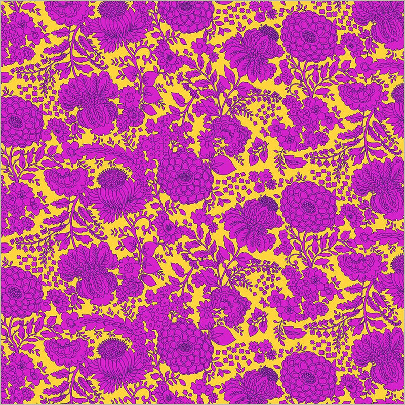 Cotton Print Fabric Sweet Talk Kim Yellow 44/45"