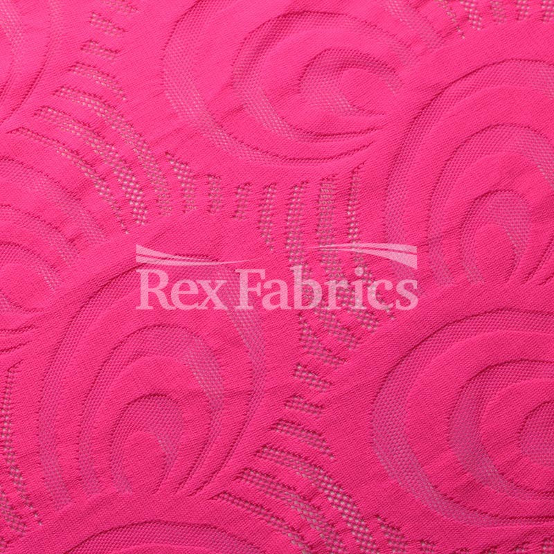 Swirl Lace Nylon Spandex Fabric - 4-Way Stretch, Swirl Pattern, 58/60" Width, 175 GSM, 6 Colorways (1 Yard)