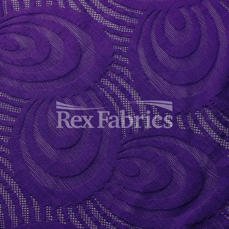 Swirl Lace Nylon Spandex Fabric - 4-Way Stretch, Swirl Pattern, 58/60" Width, 175 GSM, 6 Colorways (1 Yard)