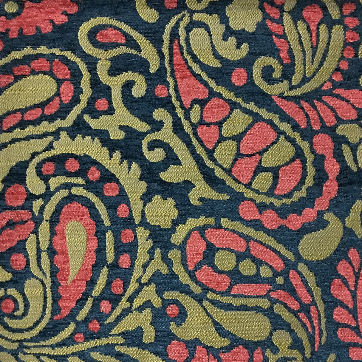 Chenille Upholstery Fabric Sydney Modern Paisley