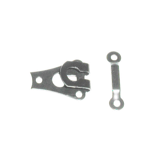 Sew-In Trouser Hooks & Eyes - Black, Nickel