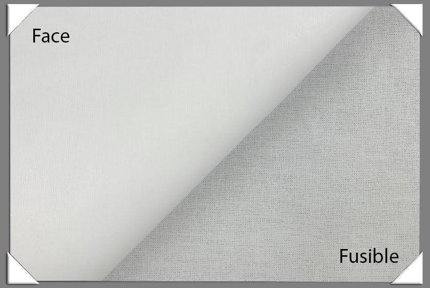 Heavy Weight Collar Interfacing Cotton Fabric - White, Fusible, 47/48" Width