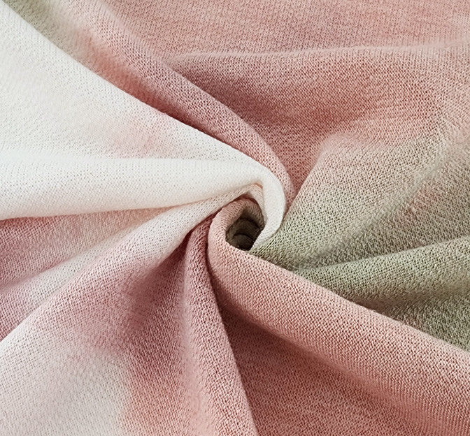 French Terry TD1002 Rose Taupe Blush Polyester Rayon Spandex Fabric - Rose Taupe Blush, 58/60" Width